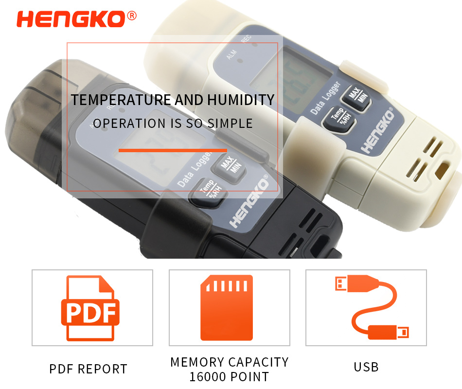 Temperatur Fiichtegkeet Daten Logger