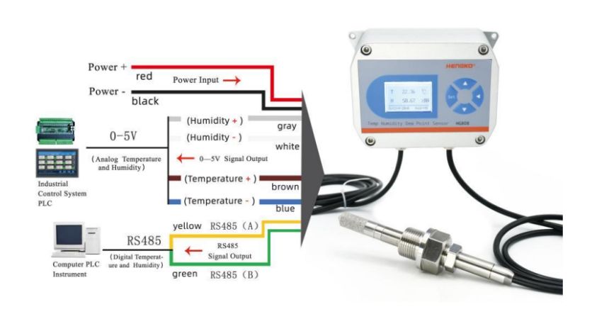 0-5v Temperature Humidity Transmitter Wire Connect Diagram