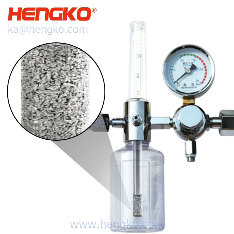 Oxygen feed filter element