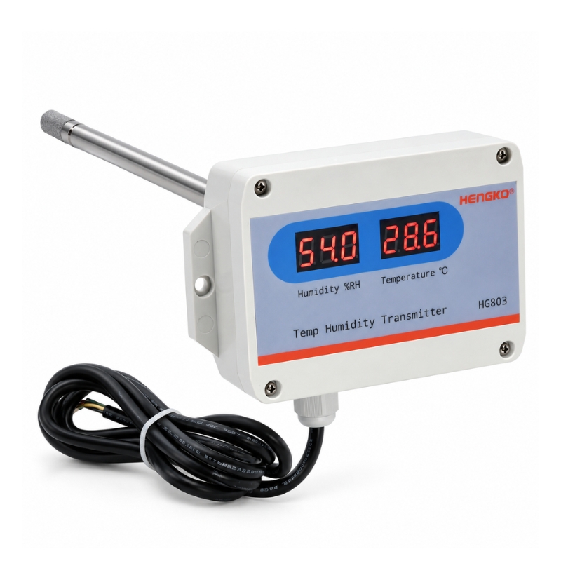 Air Duct Type HG803 Temperature and Humidity Transmitter by HENGKO