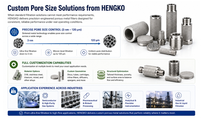 Custom Pore Size Solutions Filters from HENGKO