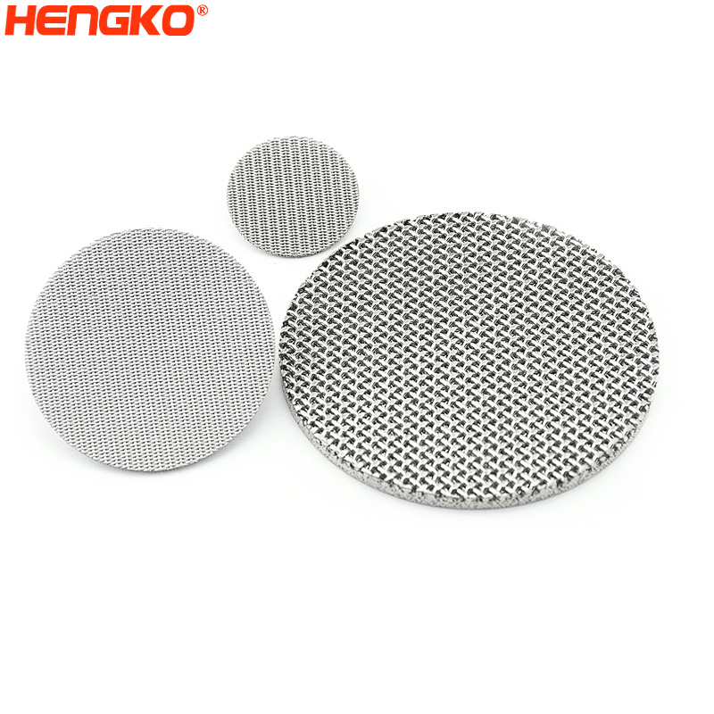 2 5 50 100 150 300 Microns porous 304 316L SS stainless steel wire sintered  mesh filter disc