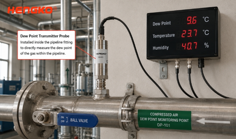 Dew Point Transmitter Probe and installation