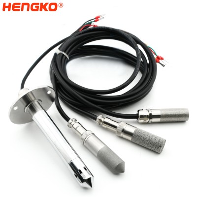 Flanged temperature and humidity probe