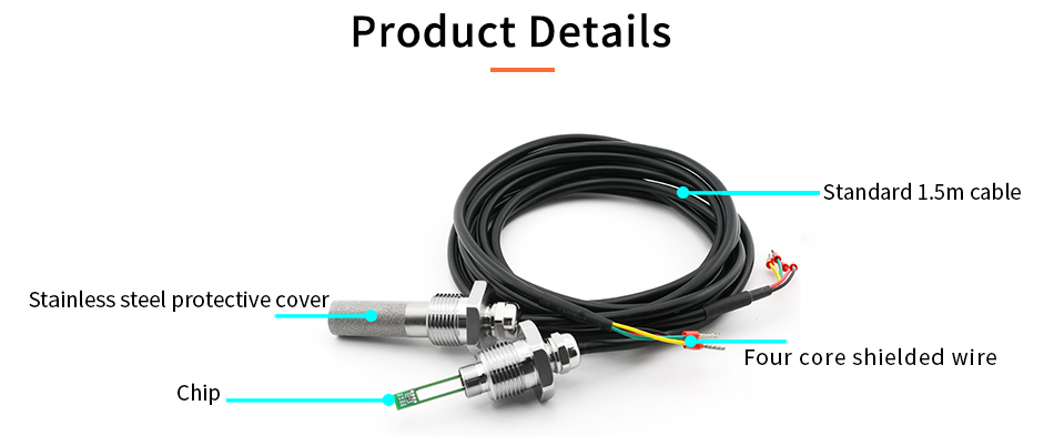 HT-605 Temperatur a Fiichtegkeet Sensor Detail Säit 021