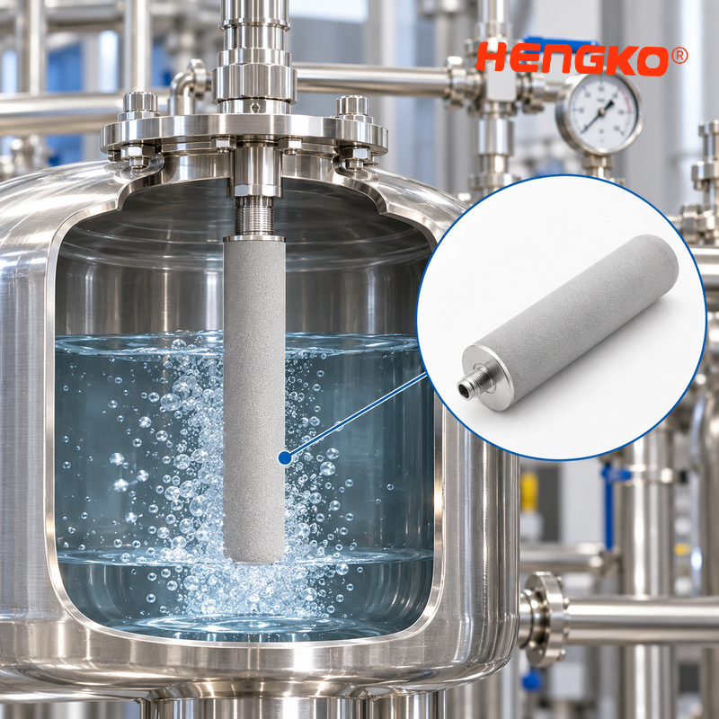 High performance porous sintered metal stainless steel isostatic filters tubes support liquid and gas applications HENGKO
