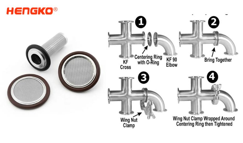 ISO-KF Centering Filters alang sa proteksyon nga vacuum system