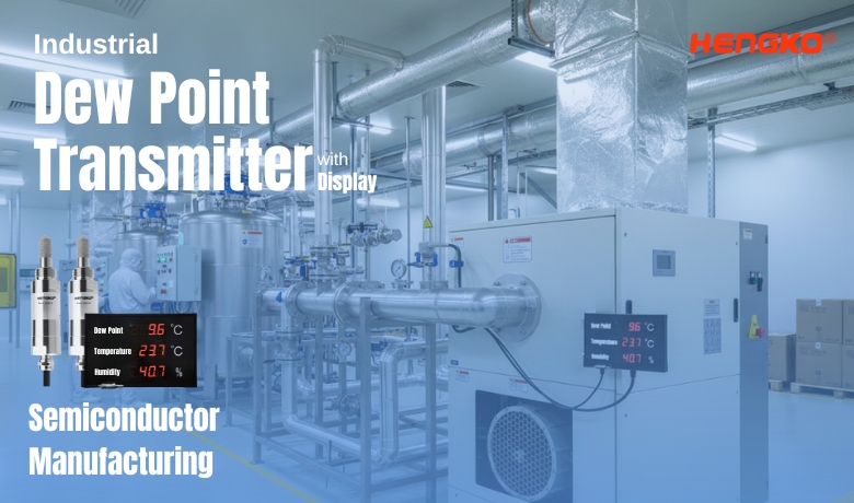 Industrial Dew Point Transmitter with display for Semiconductor  Manufacturing by HENGKO