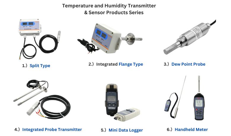 Série de produits de capteurs et transmetteurs industriels de température et d'humidité