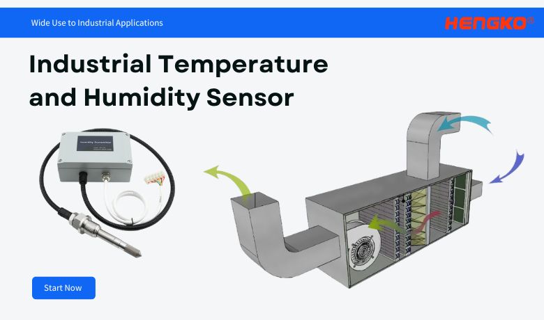 Industrijski senzor temperature in vlažnosti, ki se uporablja za številne industrijske aplikacije