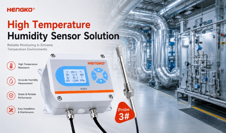 Industry High Temperature Humidity Sensor Solution by HENGKO HG808 Series