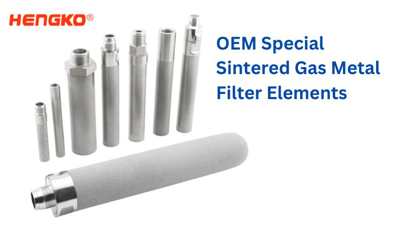 Elementos filtrantes de metal de gas sinterizado especiales OEM