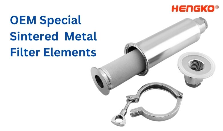 Elementos filtrantes de metal sinterizado especiales OEM