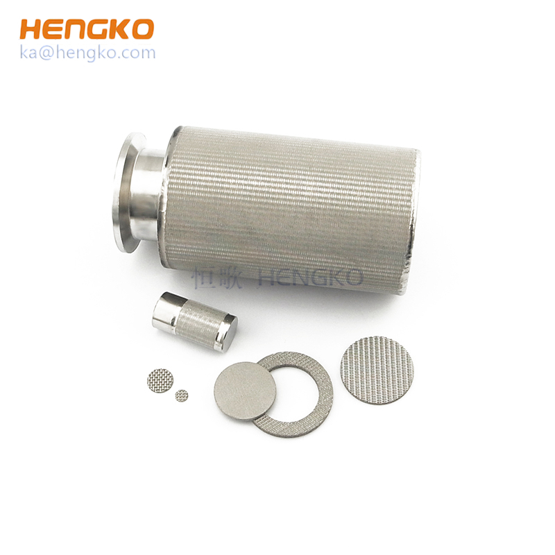 sintered porous metal stainless steel cylinder