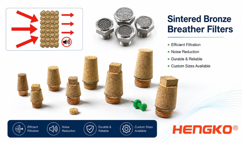 Sintered Bronze Breather Filters OEM Factory China HENGKO
