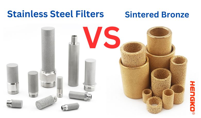 Gesinterde bronzen filters VS gesinterde roestvrijstalen filters