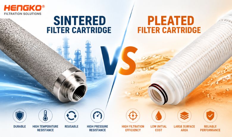 Sintered Filter Cartridge vs Pleated Filter Cartridge