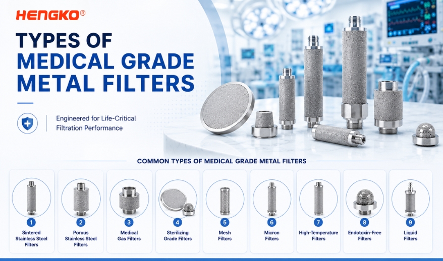 TYPES OF MEDICAL GRADE METALFILTERS HENGKO