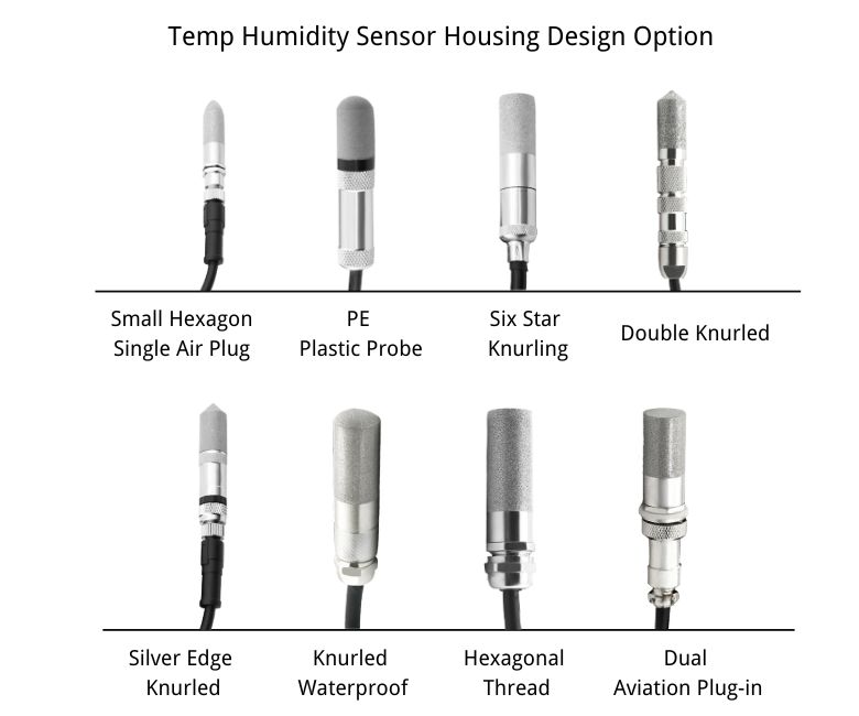 Option de connecteur de conception de boîtier de capteur d'humidité de la température