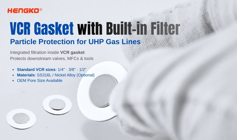 VCR Gasket with Built-in Filter