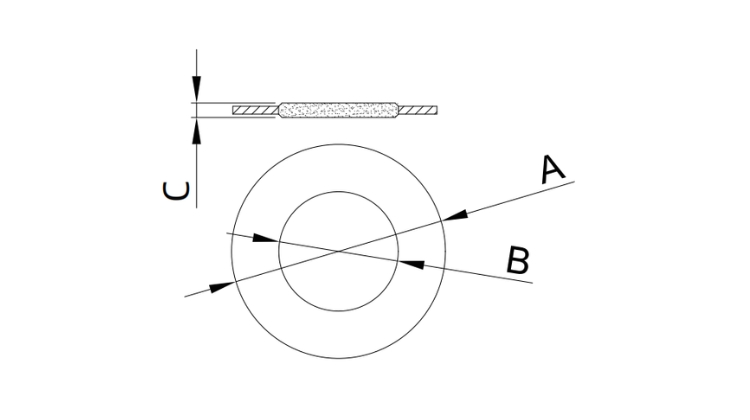 VCR Metal Gasket Size Diagram HENGKO