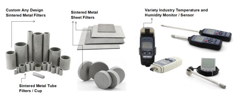 hengko supply kinds of custom service for sintered metal filters and humidity transmitter