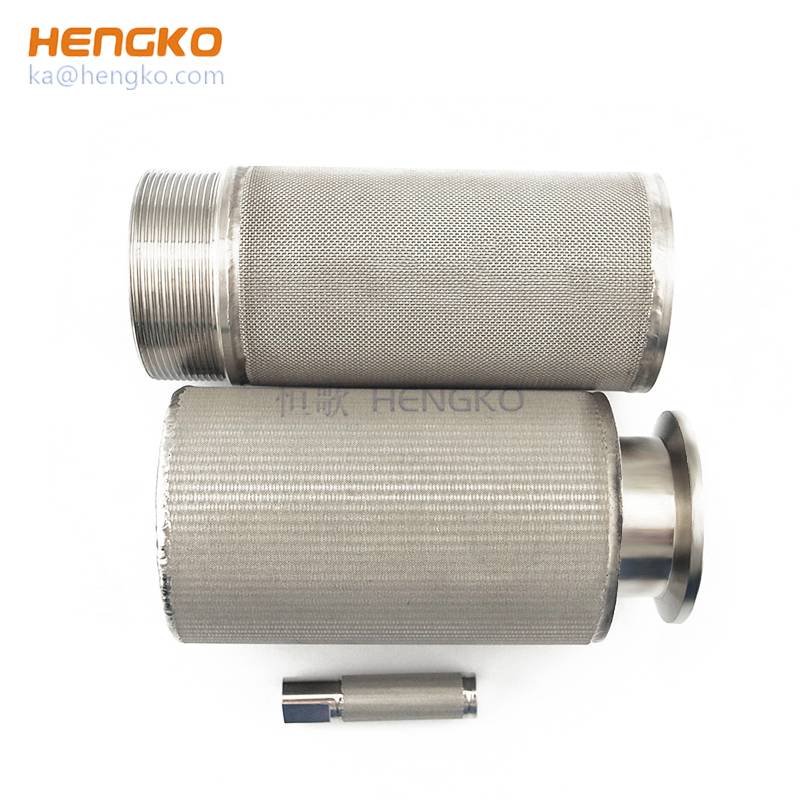 micron sintered porus metal mesh filter tube