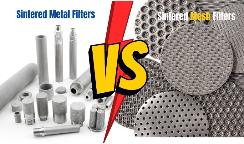 filtro de metal sinterizado diferente con filtros de malla sinterizada