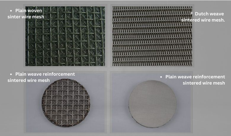 Arten von gesinterten Edelstahldrahtgeflechten